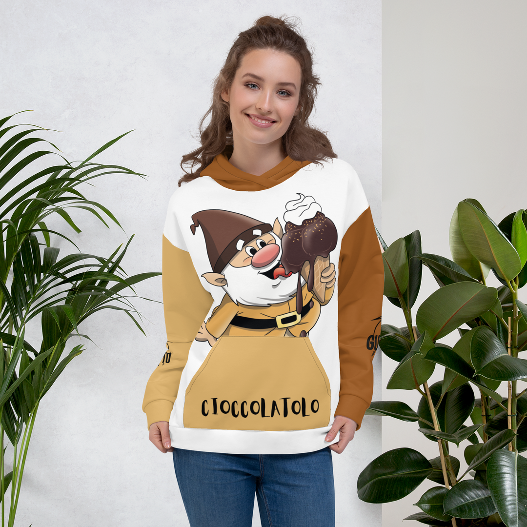 Felpa con cappuccio Uomo/Donna Cioccolatolo - Gufetto Brand 