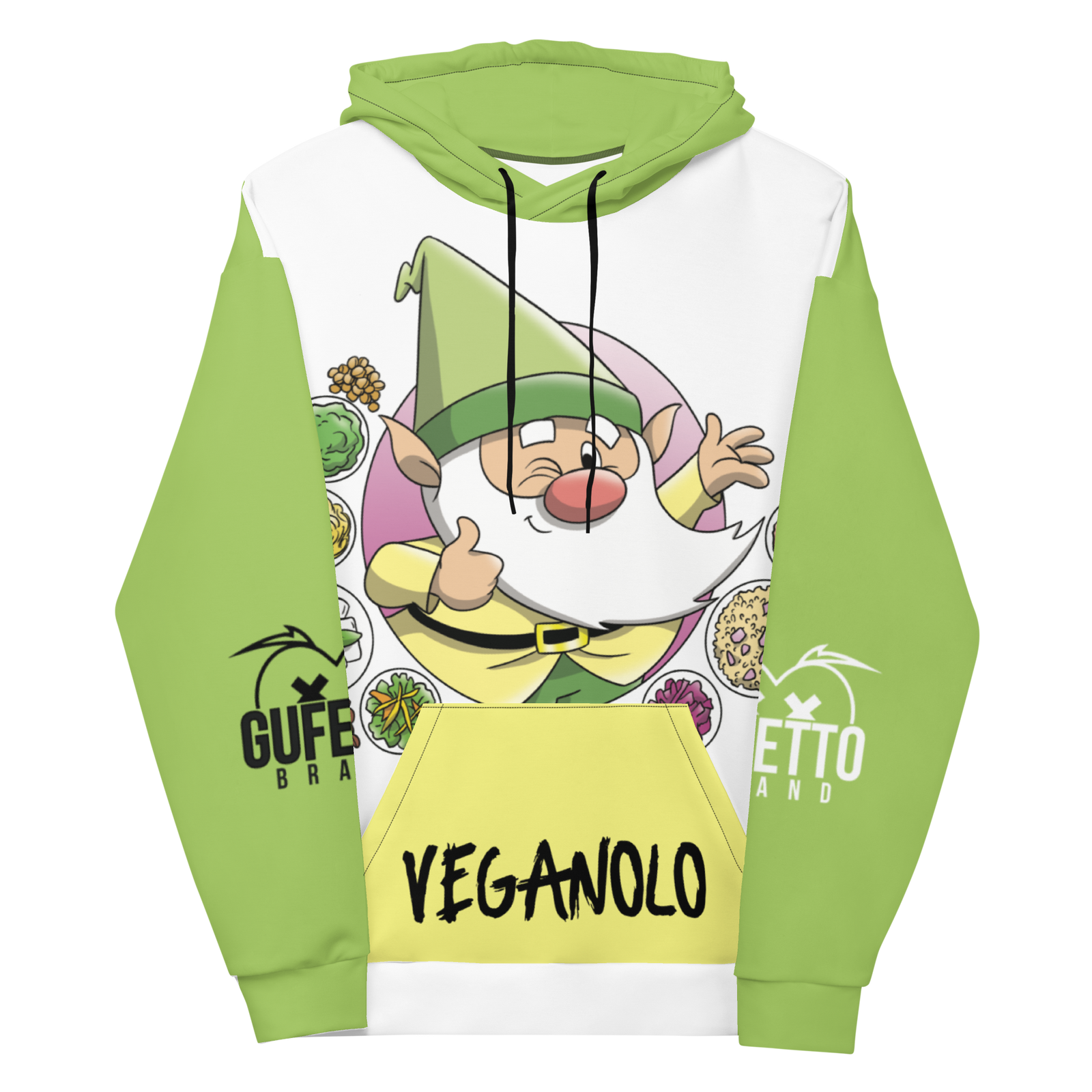 Felpa con cappuccio Uomo/Donna VEGANOLO - Gufetto Brand 