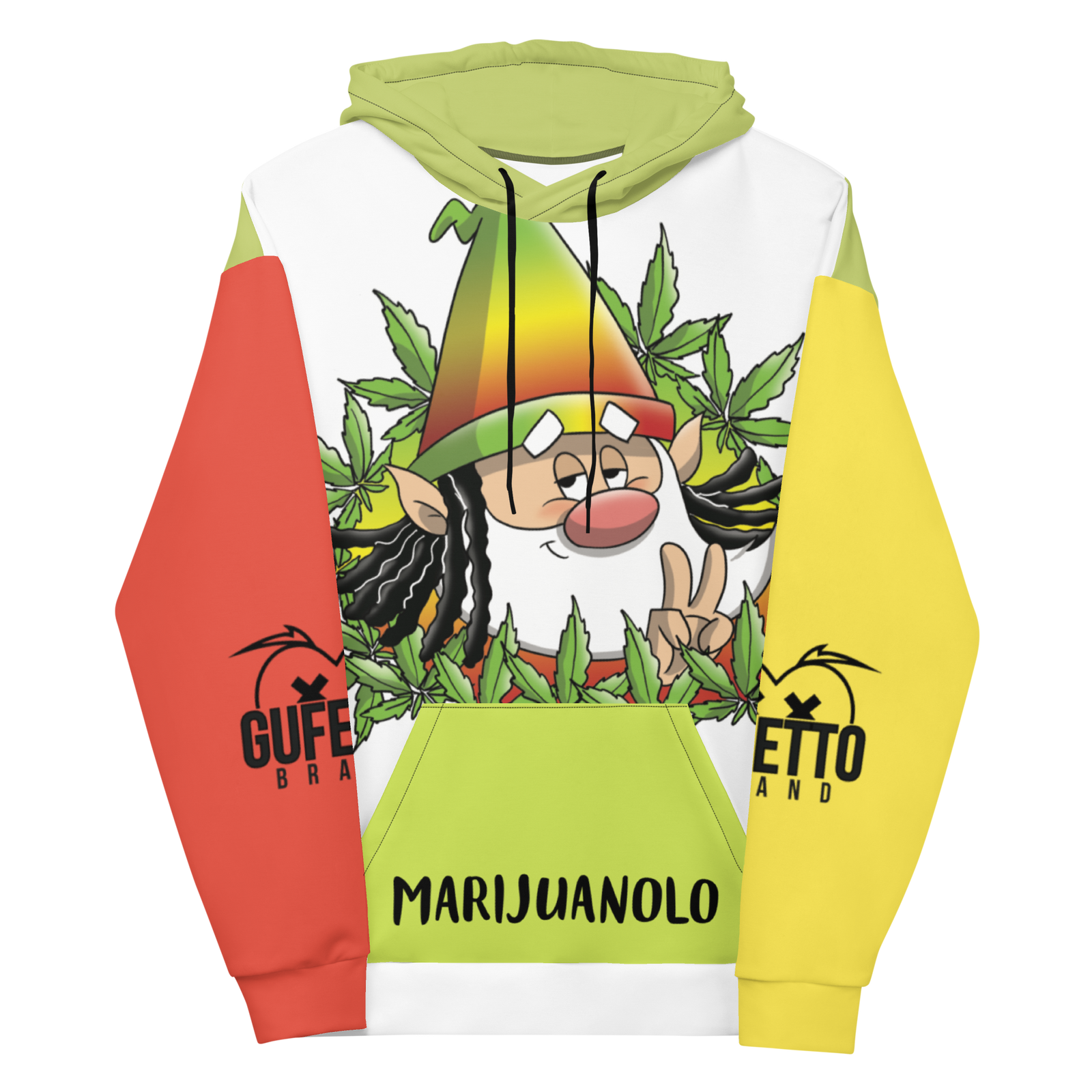 Felpa con cappuccio  Uomo/Donna MARIJUANOLO - Gufetto Brand 