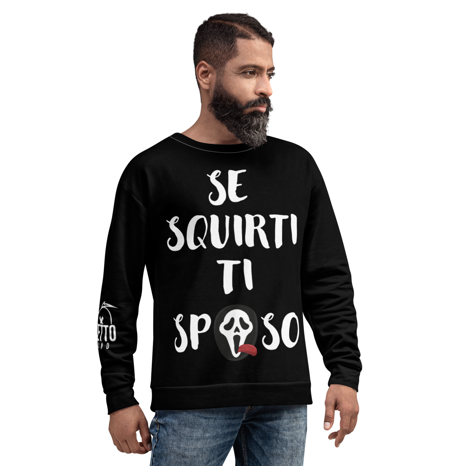 Felpa unisex SQUIRTI Nera - Gufetto Brand 