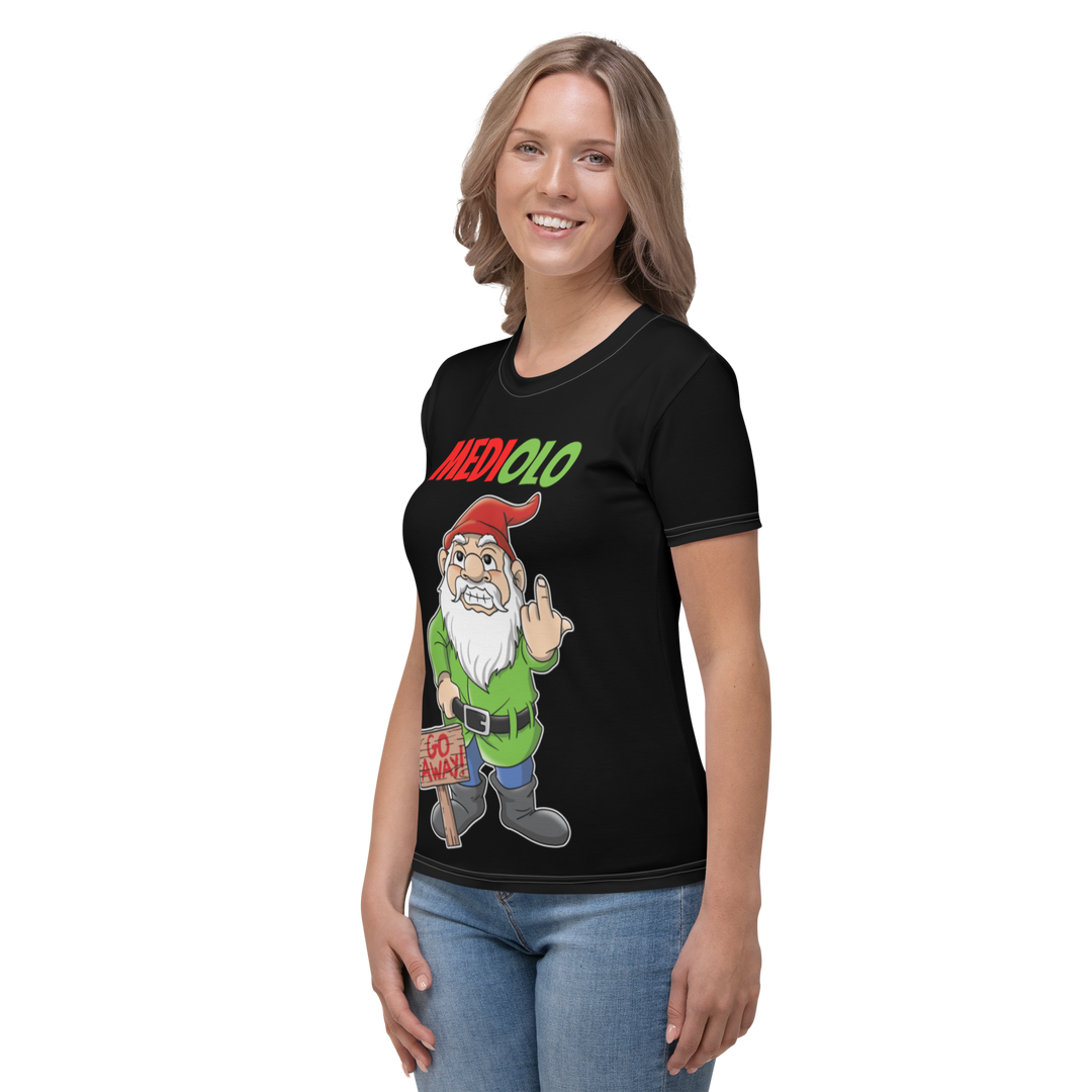 T-shirt donna Mediolo Nera - Gufetto Brand 