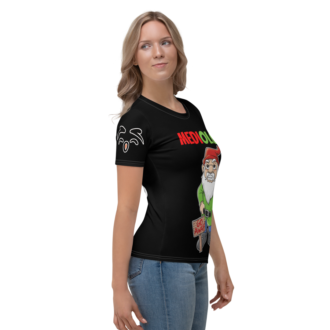 T-shirt donna Mediolo Nera - Gufetto Brand 