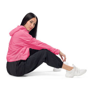 Giacca a vento corta donna Pink Gufetto Brand