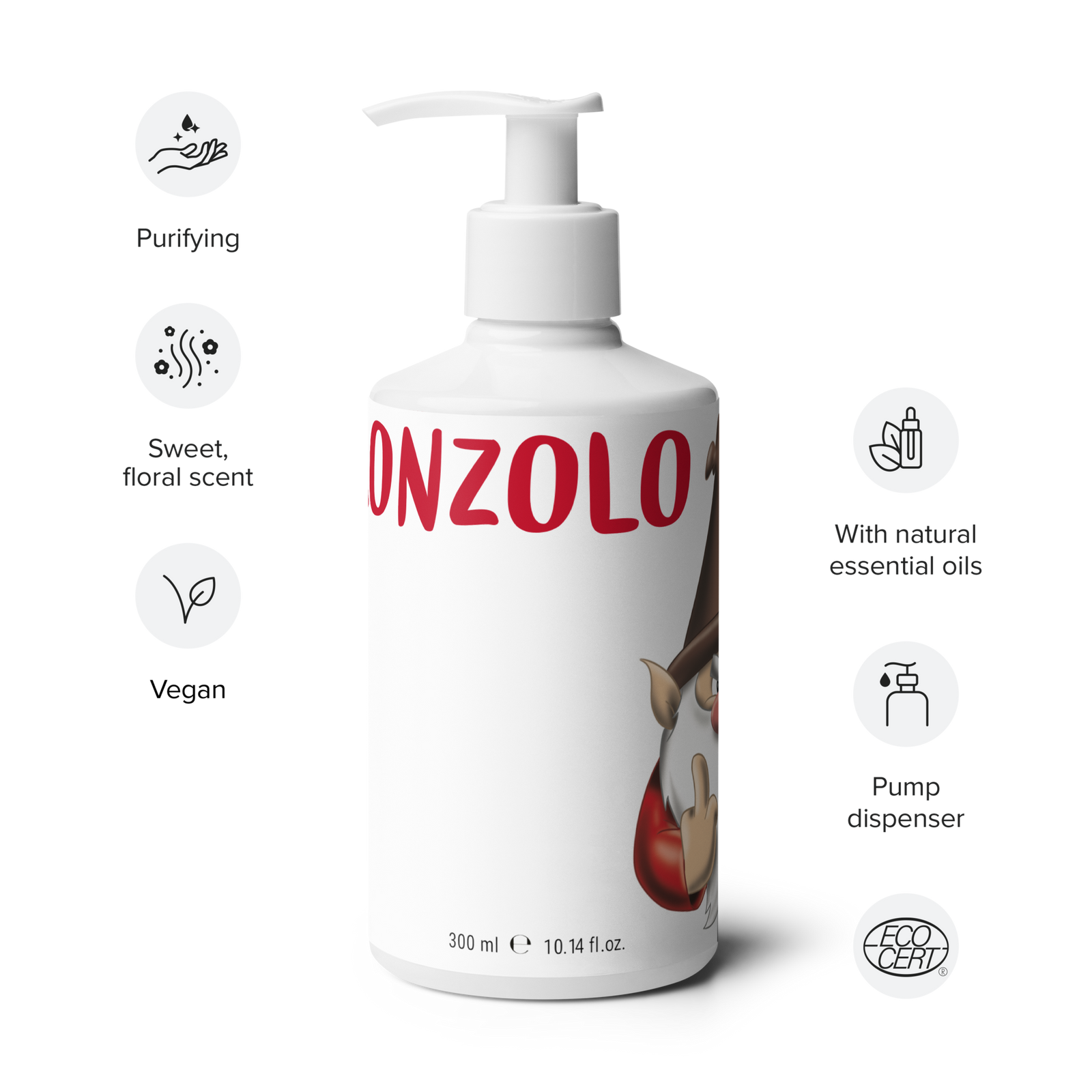 Detergente floreale per mani e corpo STRONZOLO - Gufetto Brand 