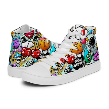 Sneakers alte in tela da uomo CARTOON