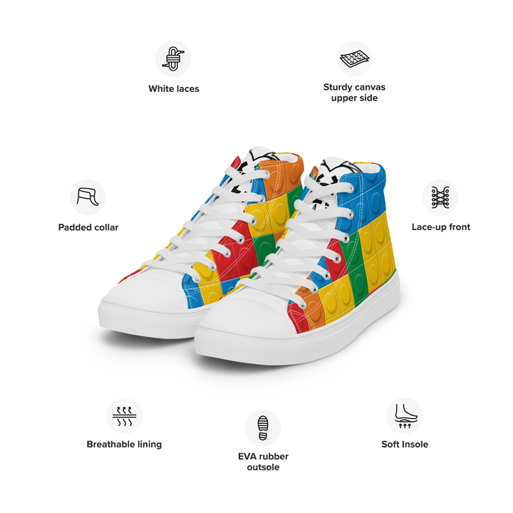 Sneakers alte in tela da uomo LEGO EDITION - Gufetto Brand 