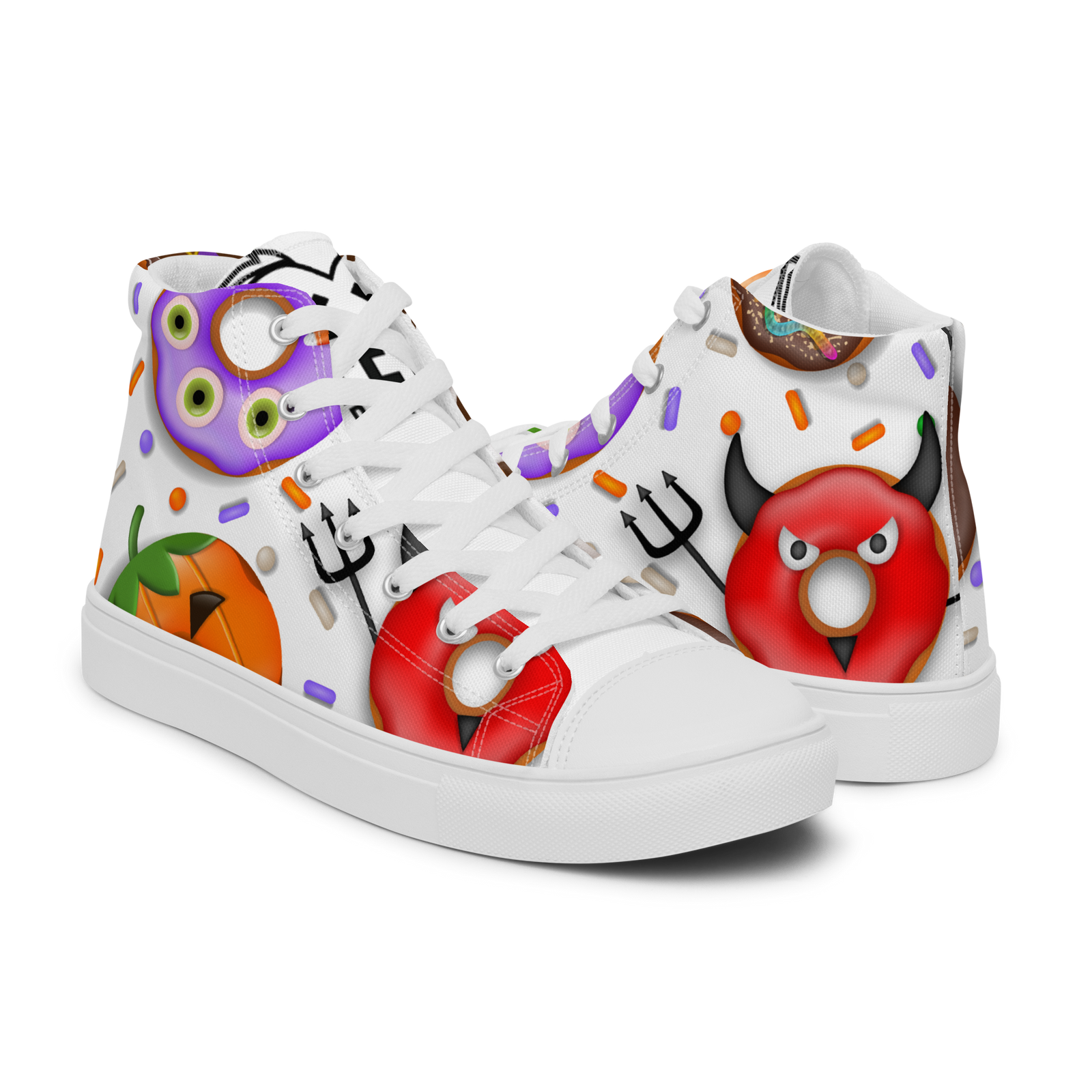 Sneakers alte in tela da uomo HALLOWEEN DONUTS - Gufetto Brand 