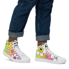 Sneakers alte in tela da uomo FLOWER SMILE - Gufetto Brand 