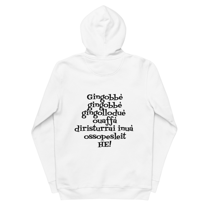 Felpa con cappuccio ecologica classica unisex Uomo/Donna Gingobbè - Gufetto Brand 