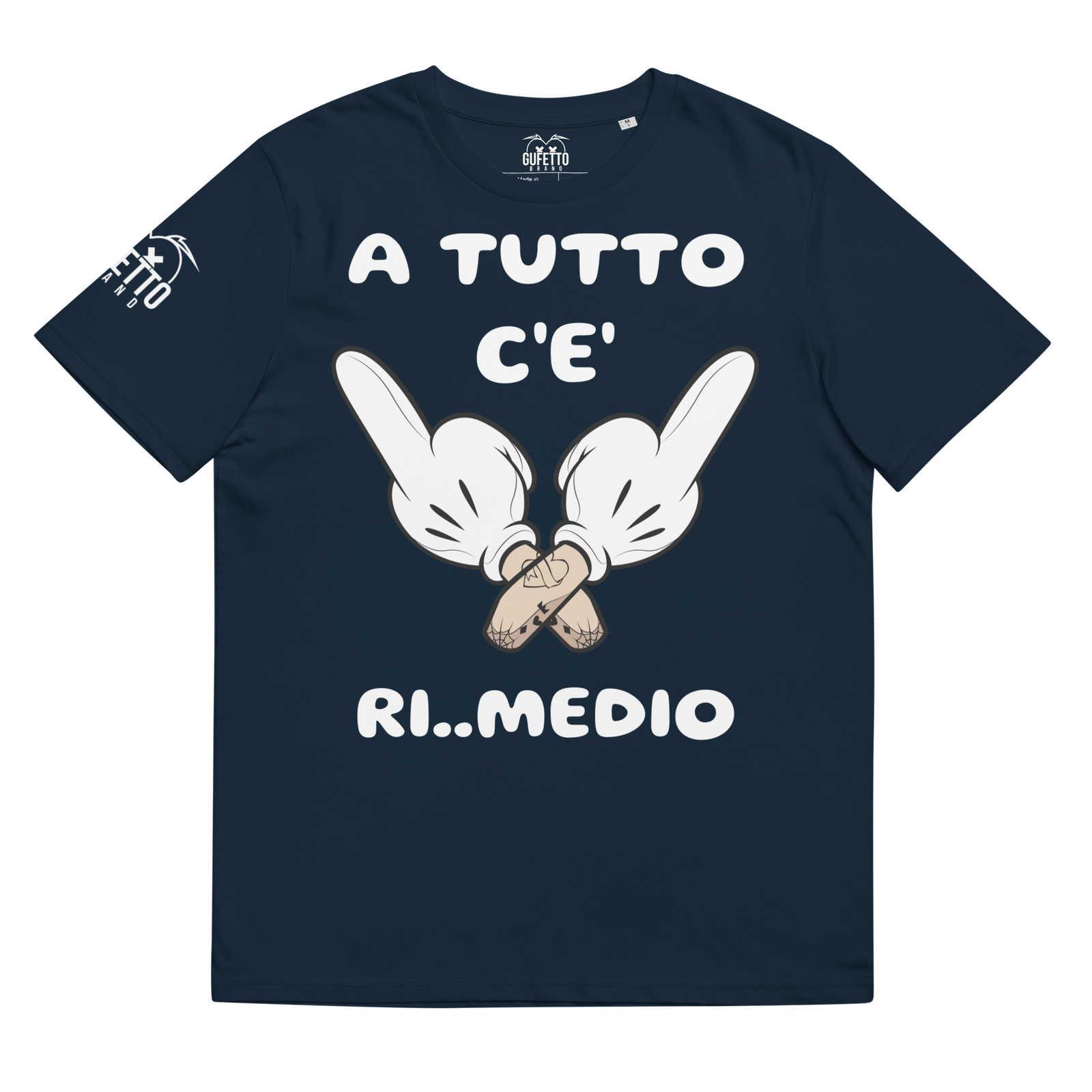 Maglietta in cotone organico unisex Ri..Medio - Gufetto Brand 