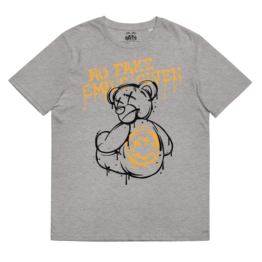 Maglietta in cotone organico unisex Fake - Gufetto Brand 