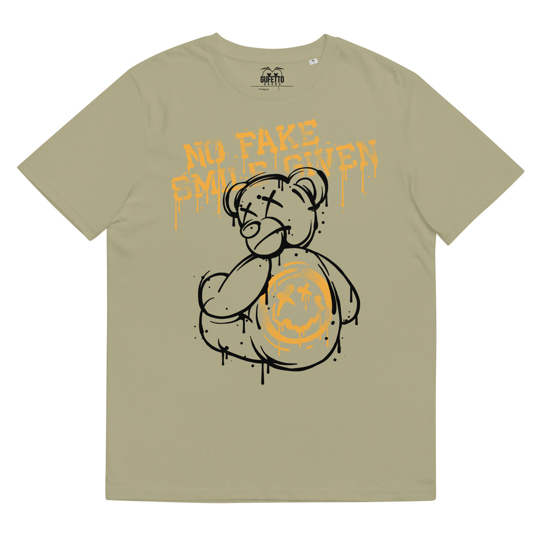 Maglietta in cotone organico unisex Fake - Gufetto Brand 