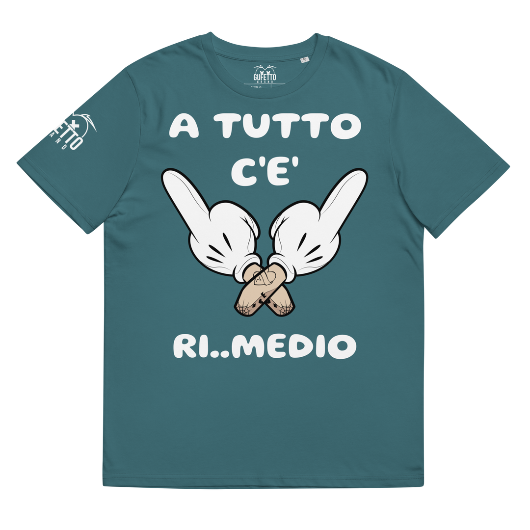 Maglietta in cotone organico unisex Ri..Medio - Gufetto Brand 