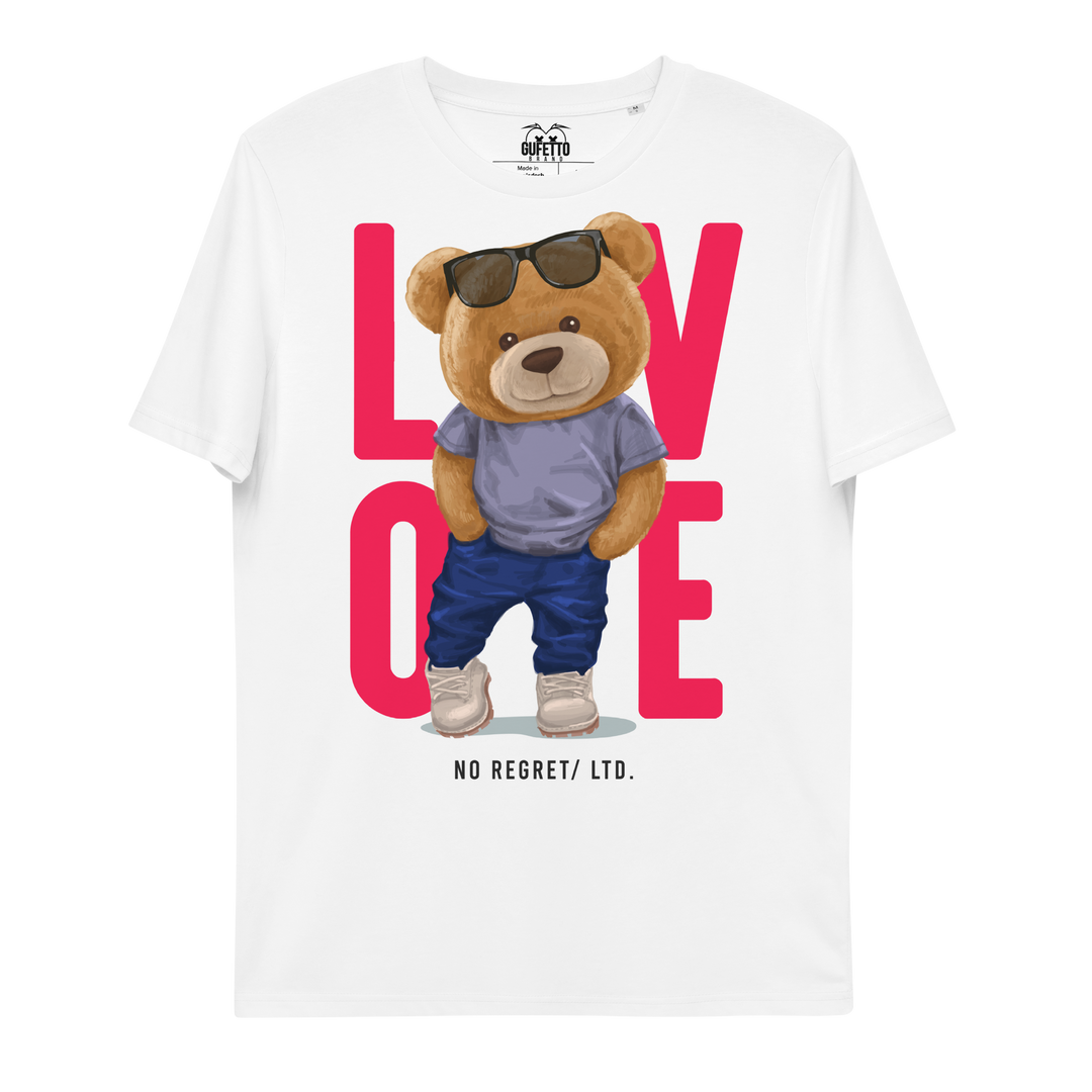 Maglietta in cotone organico unisex LOVE - Gufetto Brand 