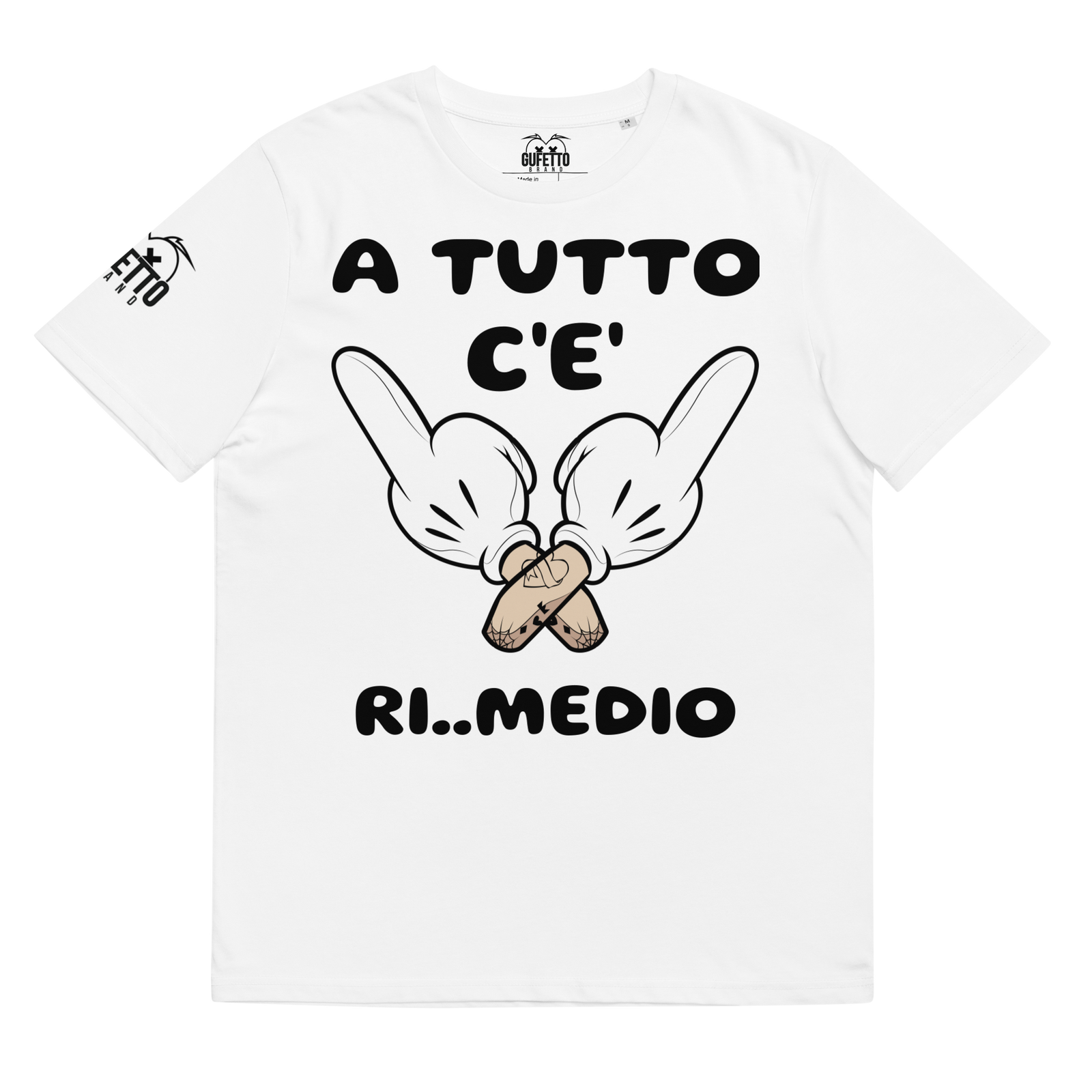 Maglietta in cotone organico unisex Ri..Medio - Gufetto Brand 