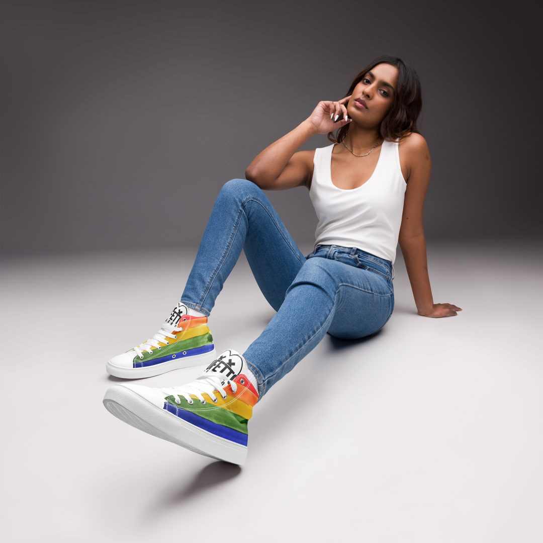 Sneakers alte in tela da donna PRIDE EDITION - Gufetto Brand 