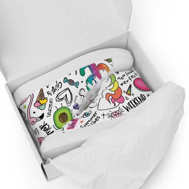 Sneakers alte in tela da donna UNICORN EDITION - Gufetto Brand 