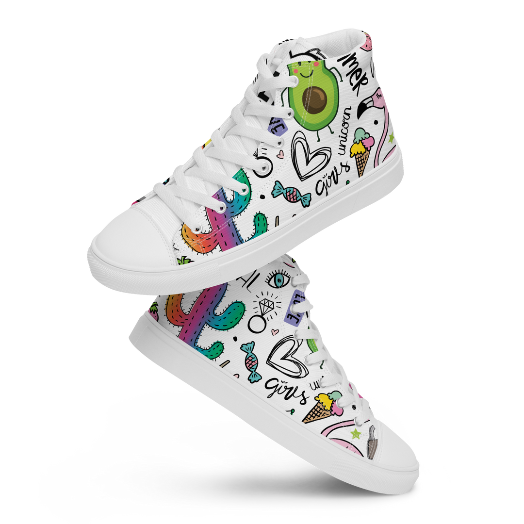 Sneakers alte in tela da donna UNICORN EDITION - Gufetto Brand 