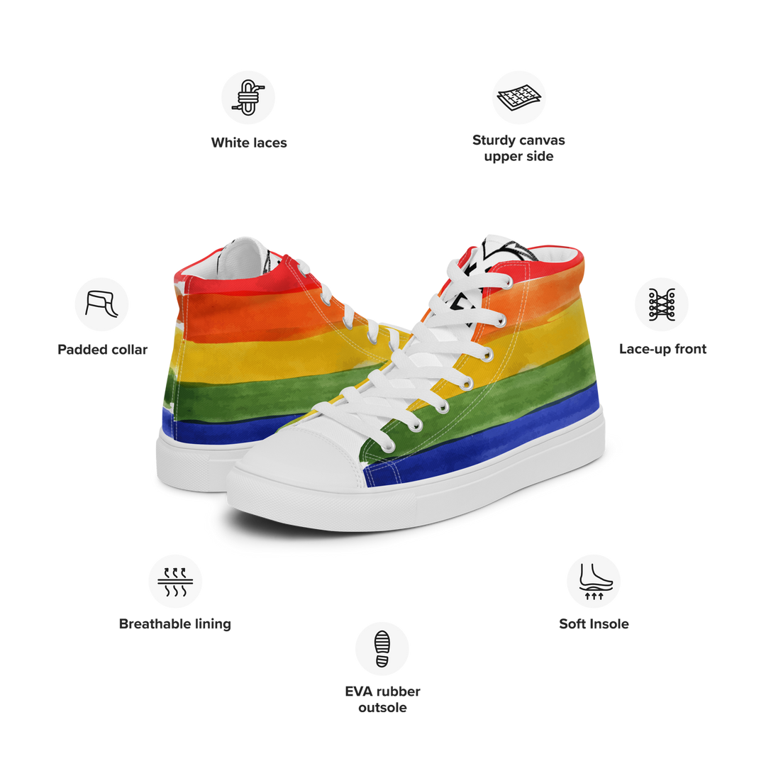 Sneakers alte in tela da donna PRIDE EDITION - Gufetto Brand 