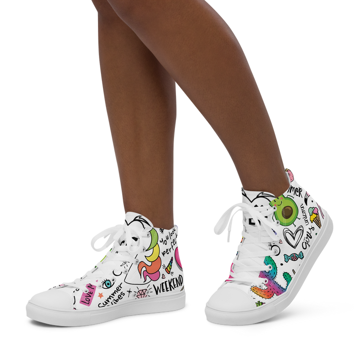 Sneakers alte in tela da donna UNICORN EDITION - Gufetto Brand 
