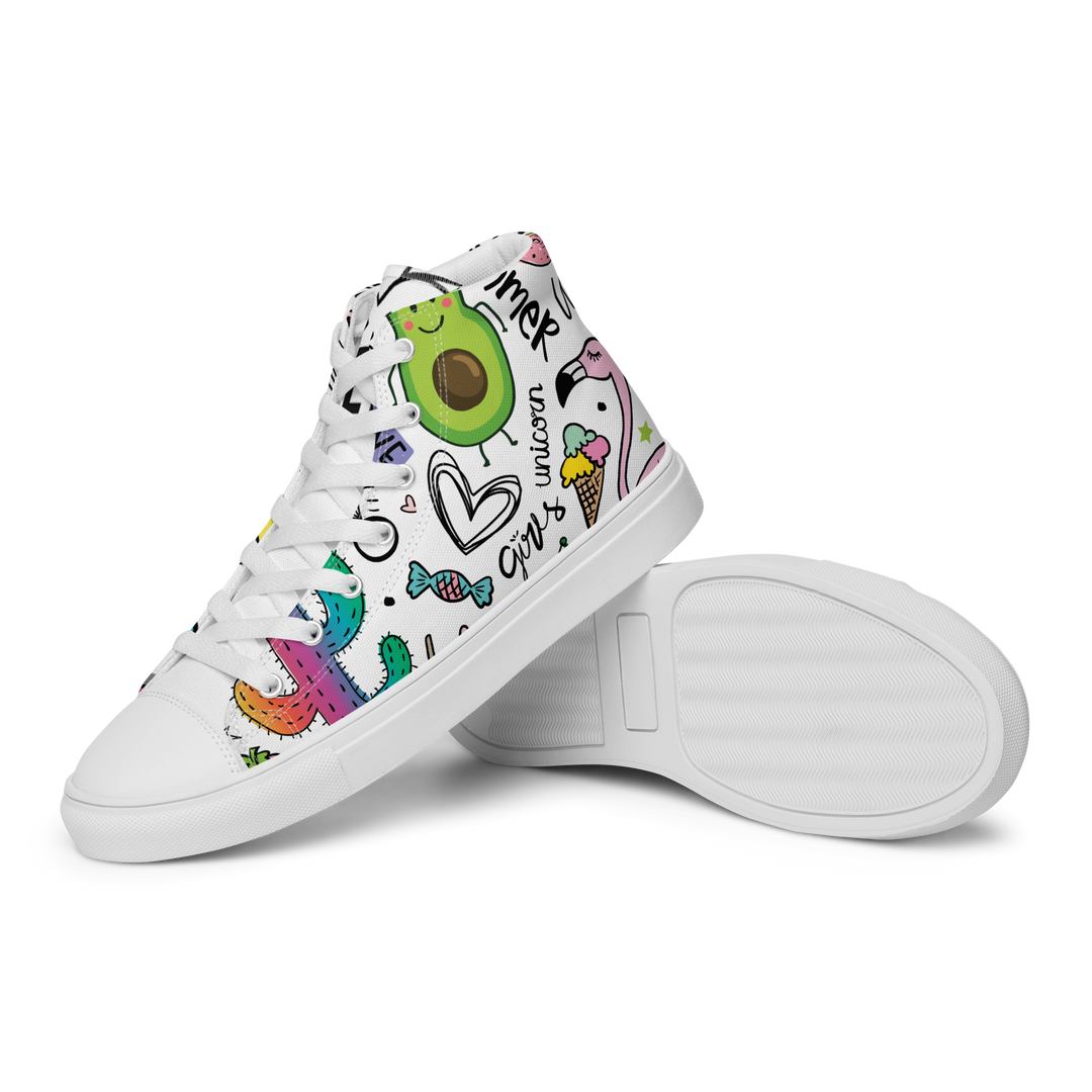 Sneakers alte in tela da donna UNICORN EDITION - Gufetto Brand 