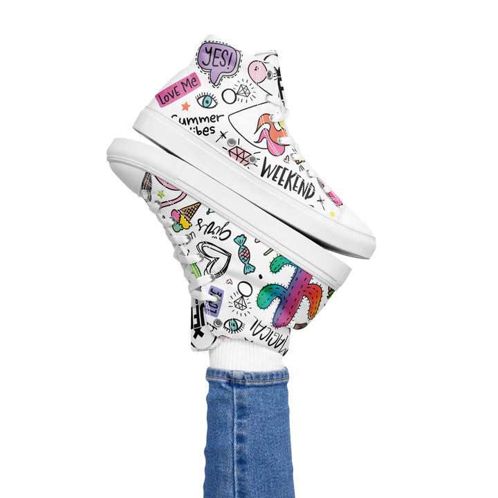 Sneakers alte in tela da donna UNICORN EDITION - Gufetto Brand 