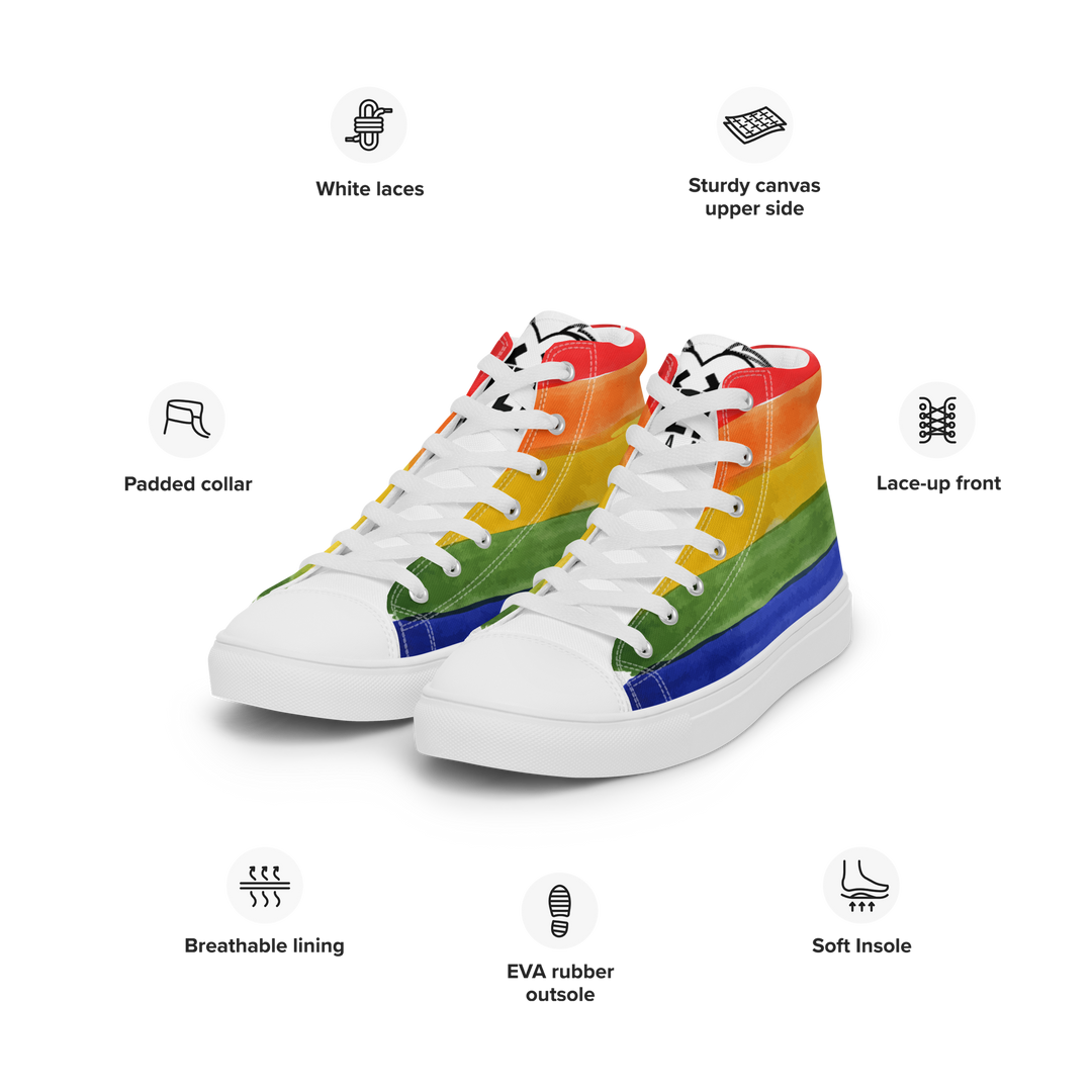 Sneakers alte in tela da donna PRIDE EDITION - Gufetto Brand 