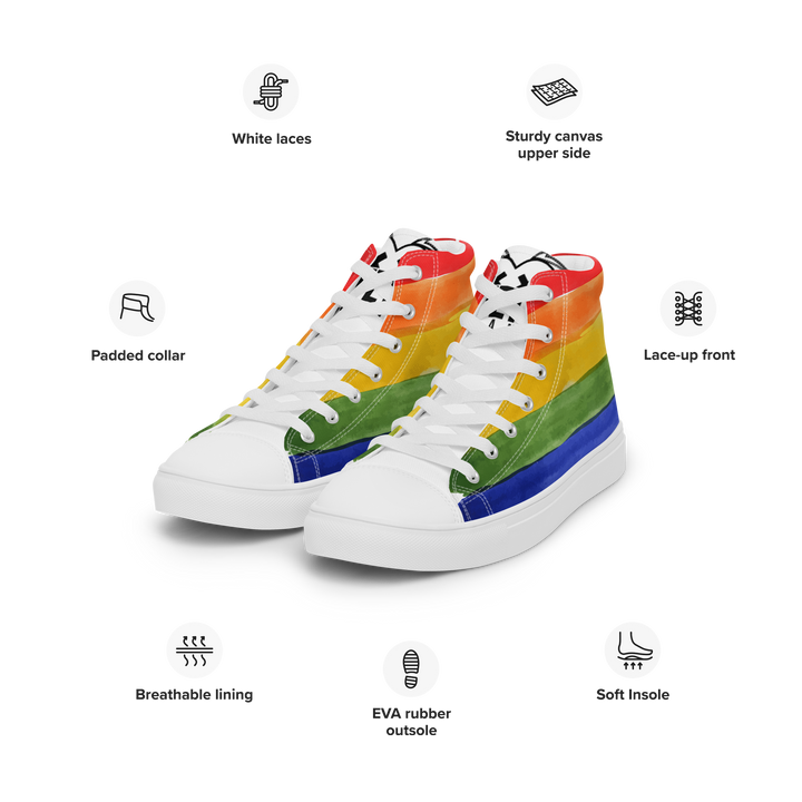 Sneakers alte in tela da donna PRIDE EDITION - Gufetto Brand 