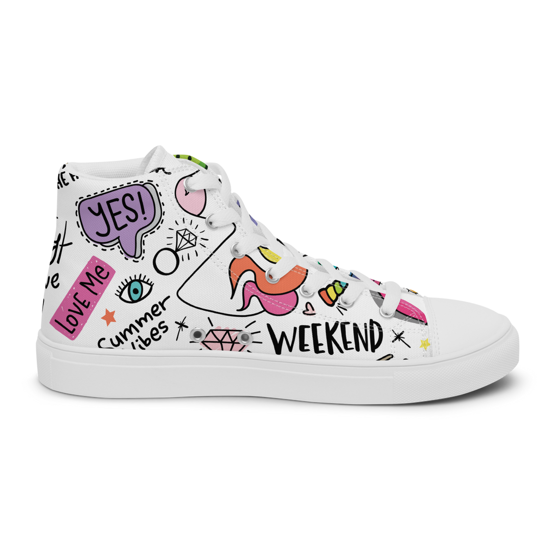Sneakers alte in tela da donna UNICORN EDITION - Gufetto Brand 