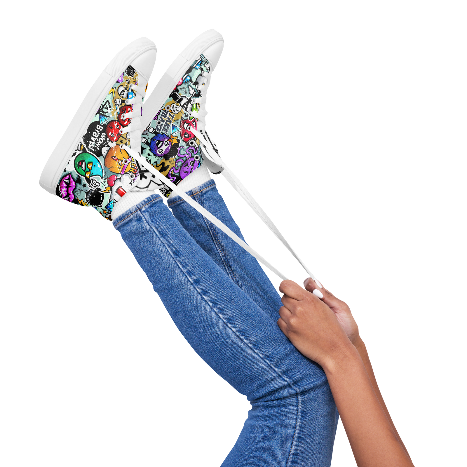 Sneakers alte in tela da donna Cartoon - Gufetto Brand 