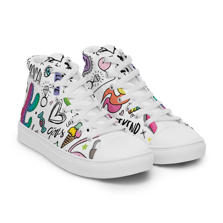 Sneakers alte in tela da donna UNICORN EDITION - Gufetto Brand 