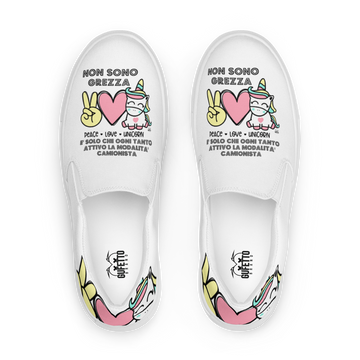 Scarpe di tela senza lacci donna Grezza